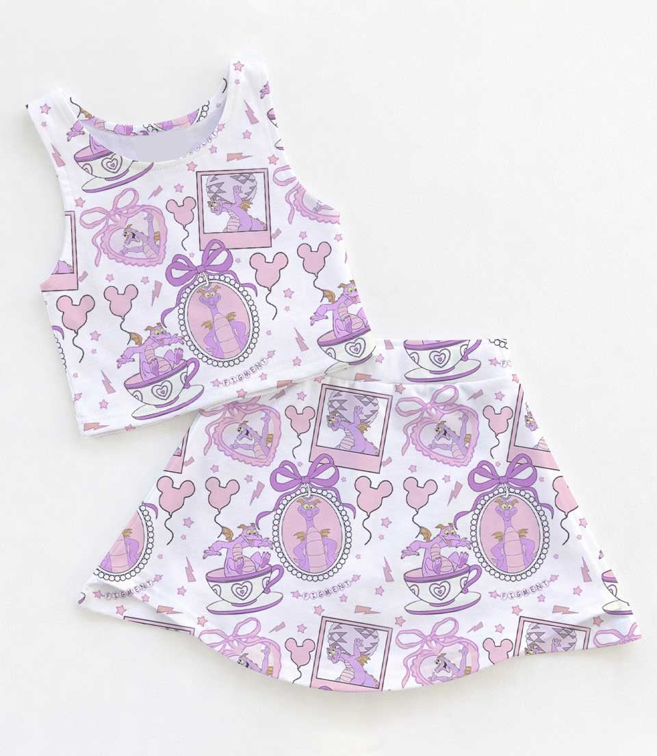 Disney Figment Matching Mom and Me Dress Set, EPCOT Family Vacation Theme Park Outfit