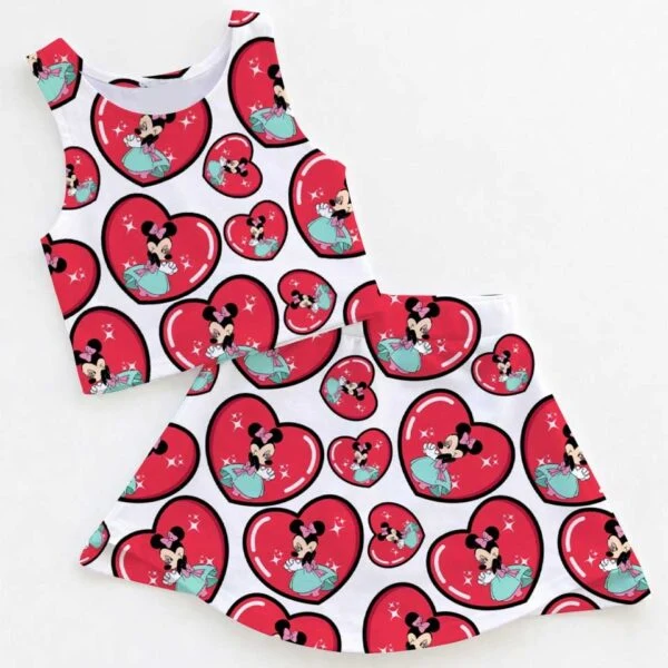 Disney Minnie Heart Family Matching Dress Set, Mother Daughter Disney Trip Outfit