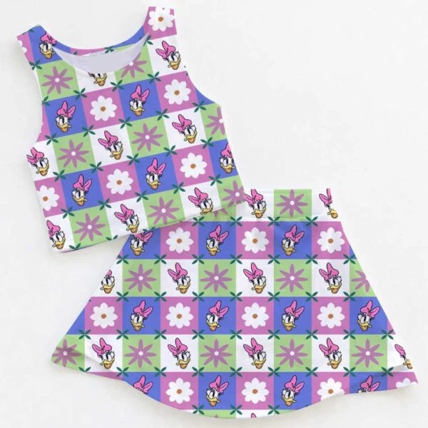 Disney Daisy Duck Matching Mom and Me Dress Set, Family Vacation Theme Park Outfit