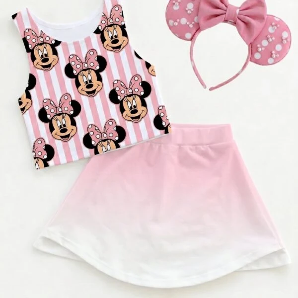 Minnie Mouse Ombre Matching Dress Set, Mom And Me Cartoon Outfit, Disneyland Family Trip Clothes