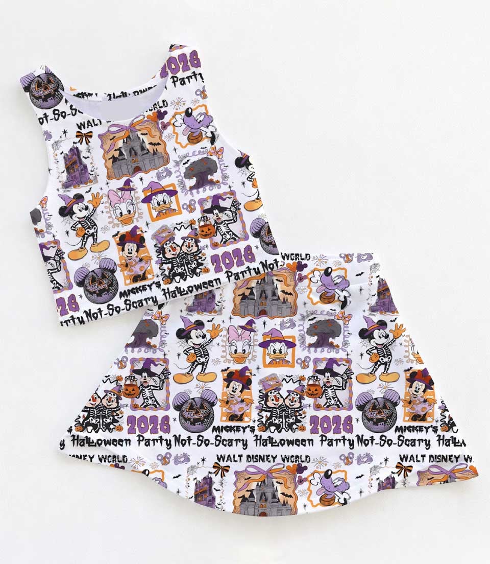 Disney Mickey and Friends Halloween Dress Set, Spooky Season Vacation Outfit