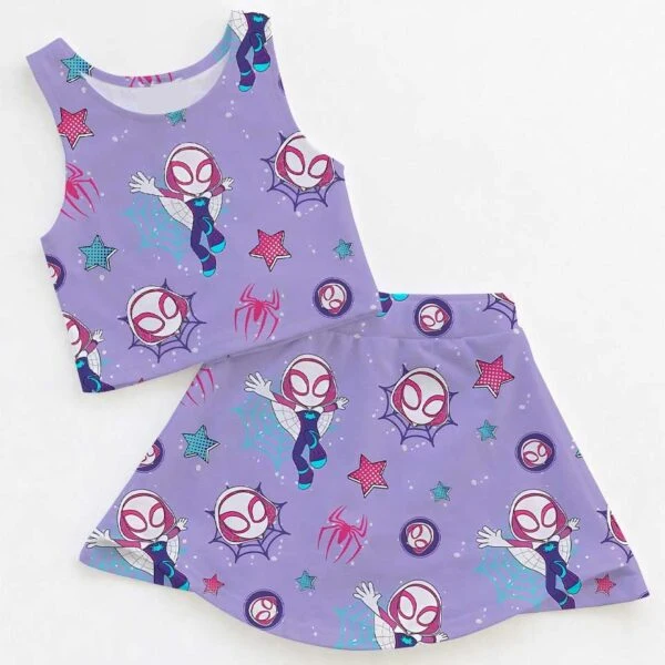 Marvel Spider Gwen Dress Set, Superhero Vacation Outfit