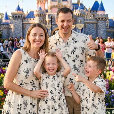 Classic Mickey Mouse Family Matching Outfit, Disney Minimalist Skater Dress
