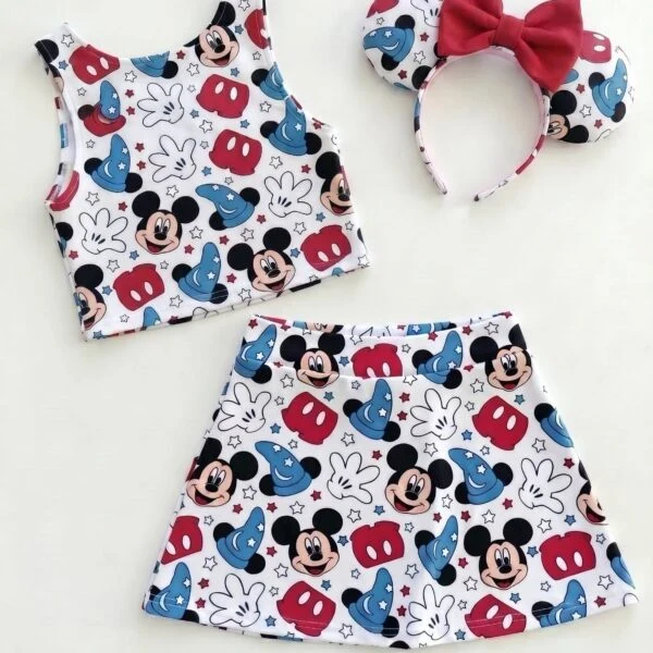 Sorcerer Mickey Matching Dress Set, Mom And Me Cartoon Outfit, Disneyland Family Trip