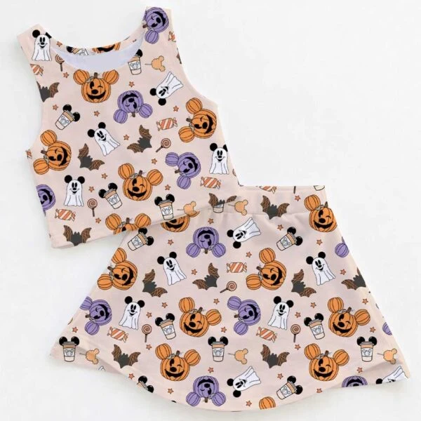 Disney Halloween Parks Icons Matching Mom and Me Dress Set, Family Vacation Theme Park Outfit