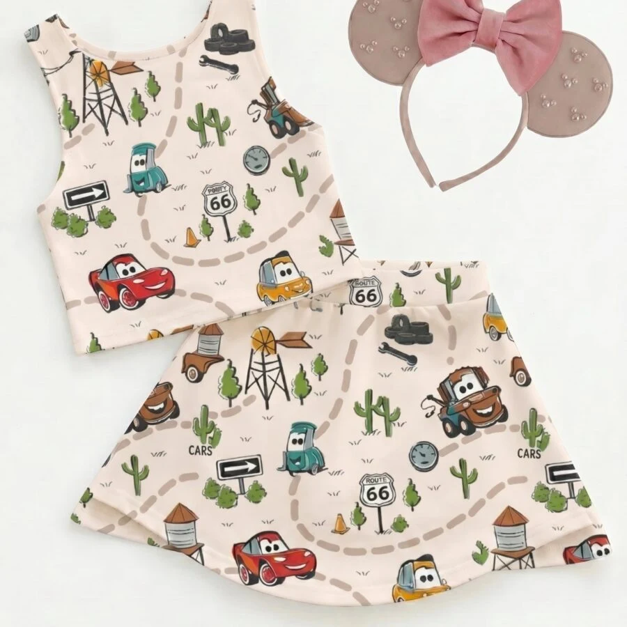 Disney Cars Matching Dress Set, Mom And Me Outfit, Disneyland Family Trip Clothes