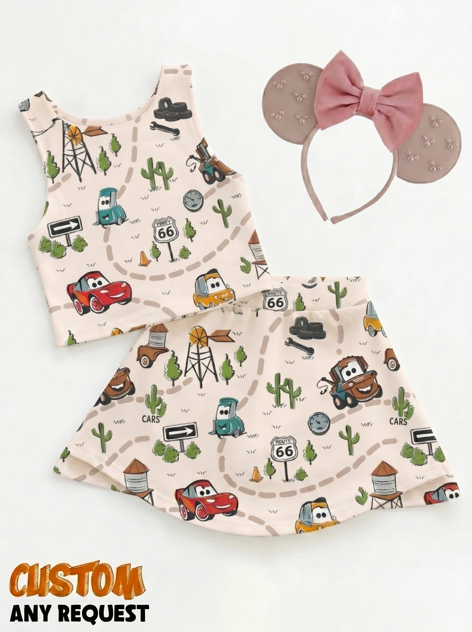 Disney Cars Matching Dress Set, Mom And Me Outfit, Disneyland Family Trip Clothes
