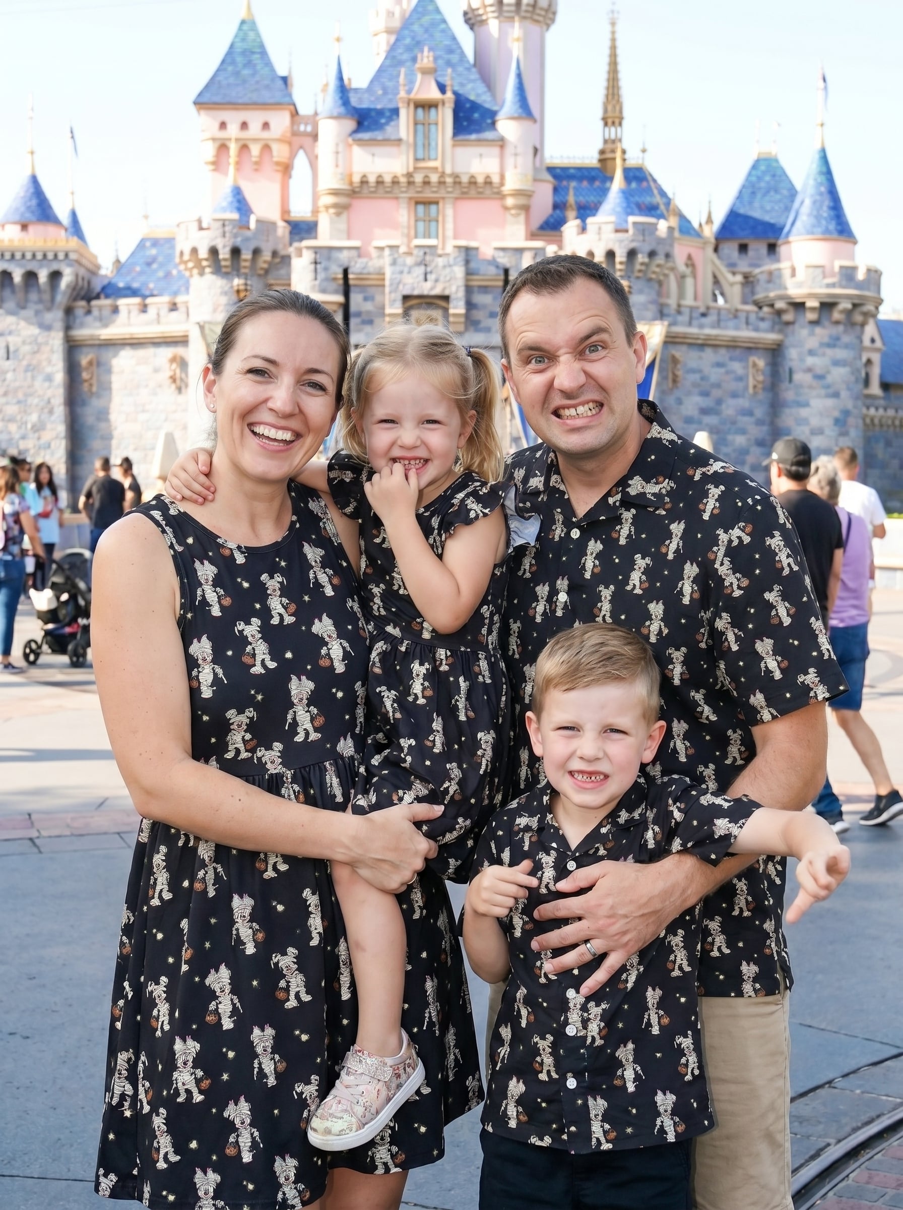 Mickey Halloween Button Shirt Disney Matching Outfits, Skater Dress Button Up Gift for Her Halloween Set