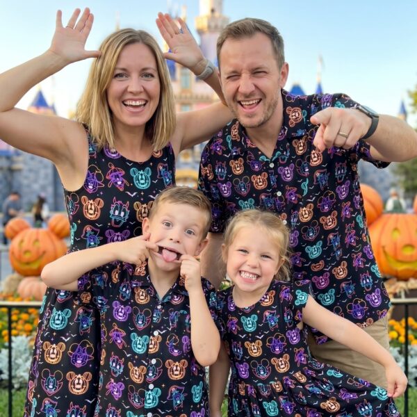 Neon Mickey Halloween Matching Family Set, Disney Halloween Family Outfit, Magic Kingdom Trip Clothes