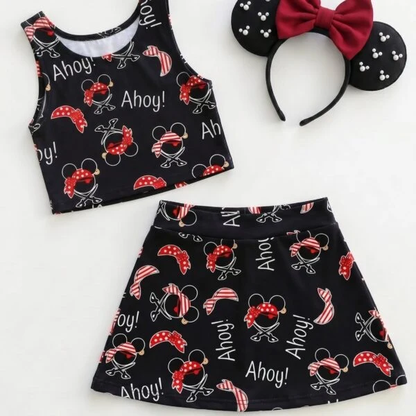 Pirate Mickey Matching Dress Set, Mom And Me Outfit, Disney Park Vacation Clothes