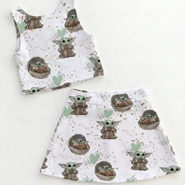 Grogu Matching Dress Set, Mom And Me Cartoon Outfit, Disneyland Family Trip Clothes