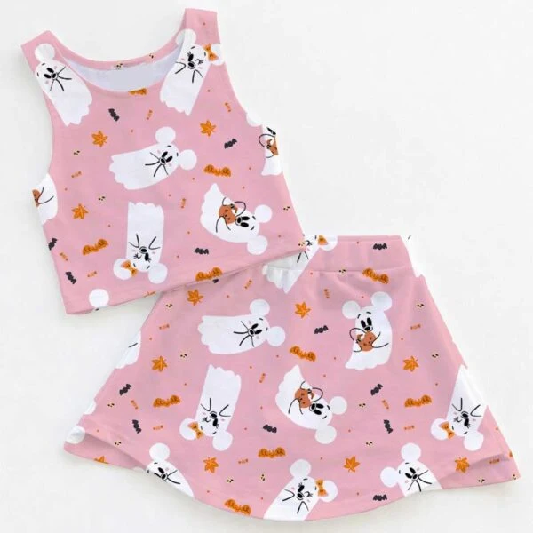 Disney Mickey Ghost Halloween Matching Mom and Me Dress Set, Spooky Season Family Theme Park Vacation Outfit