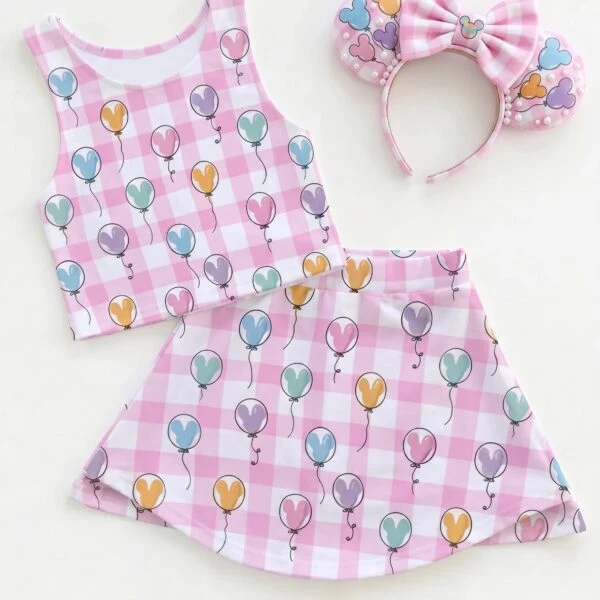 Pastel Mickey Balloon Matching Dress Set, Mom And Me Outfit, Disneyland Family Trip Clothes