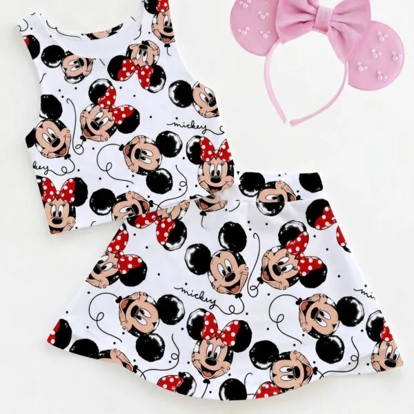 Mickey Minnie Matching Dress Set, Mom And Me Outfit, Disneyland Family Trip Clothes