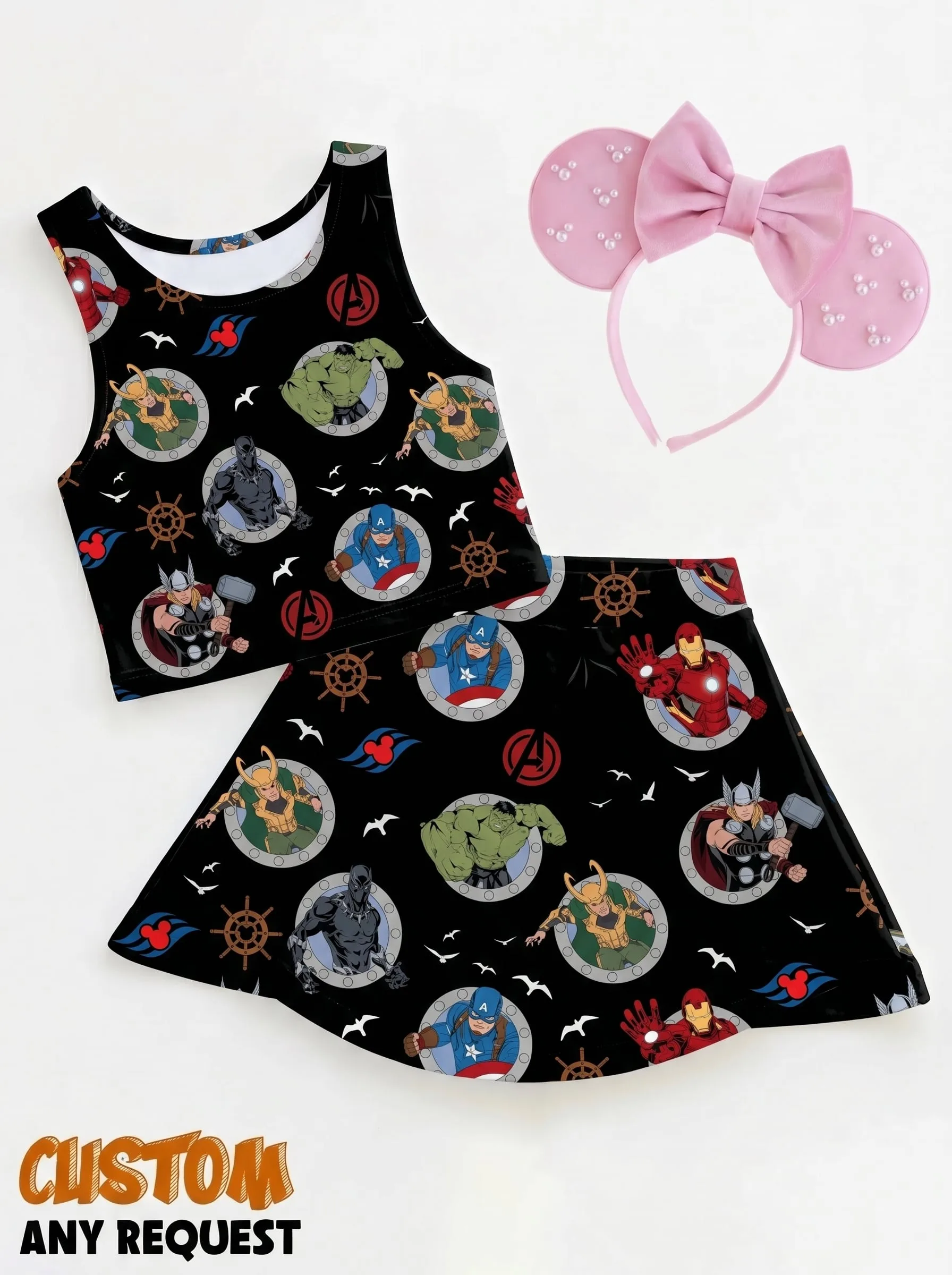 Marvel Avengers Matching Dress Set, Mom And Me Outfit, Disney Park Vacation Clothes