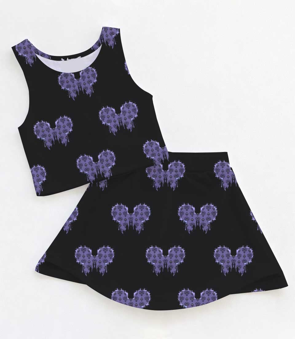 Disney The Haunted Mansion Gothic Heart Matching Mom and Me Dress Set, Family Vacation Theme Park Outfit