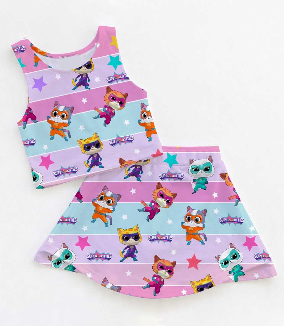 SuperKitties Matching Mom and Me Dress Set, Disney Junior Family Vacation Theme Park Outfit