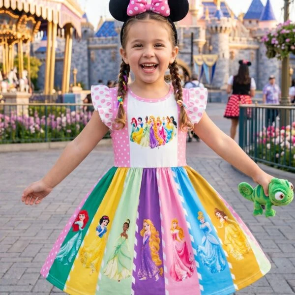 Disney Princess Twirl Dress, Disney Parks Outfit for Girls, Princess Dress