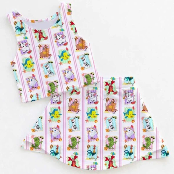 Disney Classic Sidekicks Matching Mom and Me Dress Set, Cute Character Theme Park Vacation Outfit