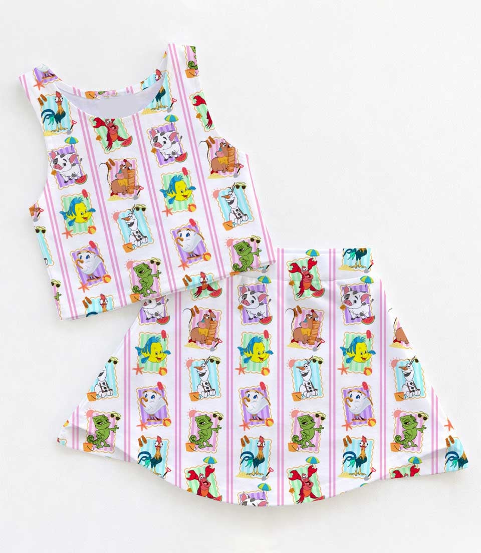 Disney Classic Sidekicks Matching Mom and Me Dress Set, Cute Character Theme Park Vacation Outfit