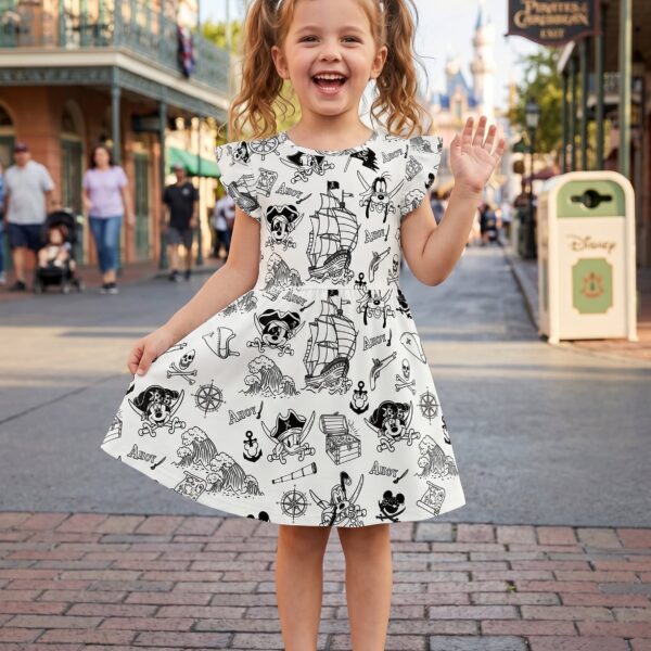 Pirate Mickey Twirl Dress, Disney Parks Outfit for Girls, Pirate Disney Dress