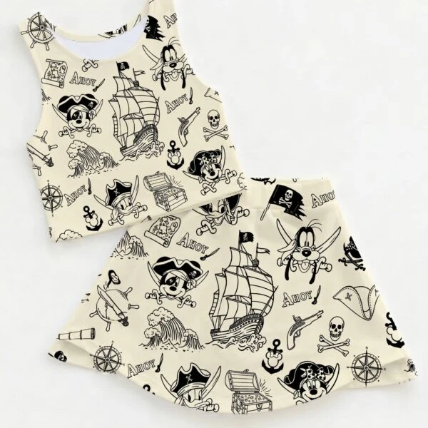 Pirate Mickey Matching Dress Set, Mom And Me Outfit, Disney Park Vacation Clothes