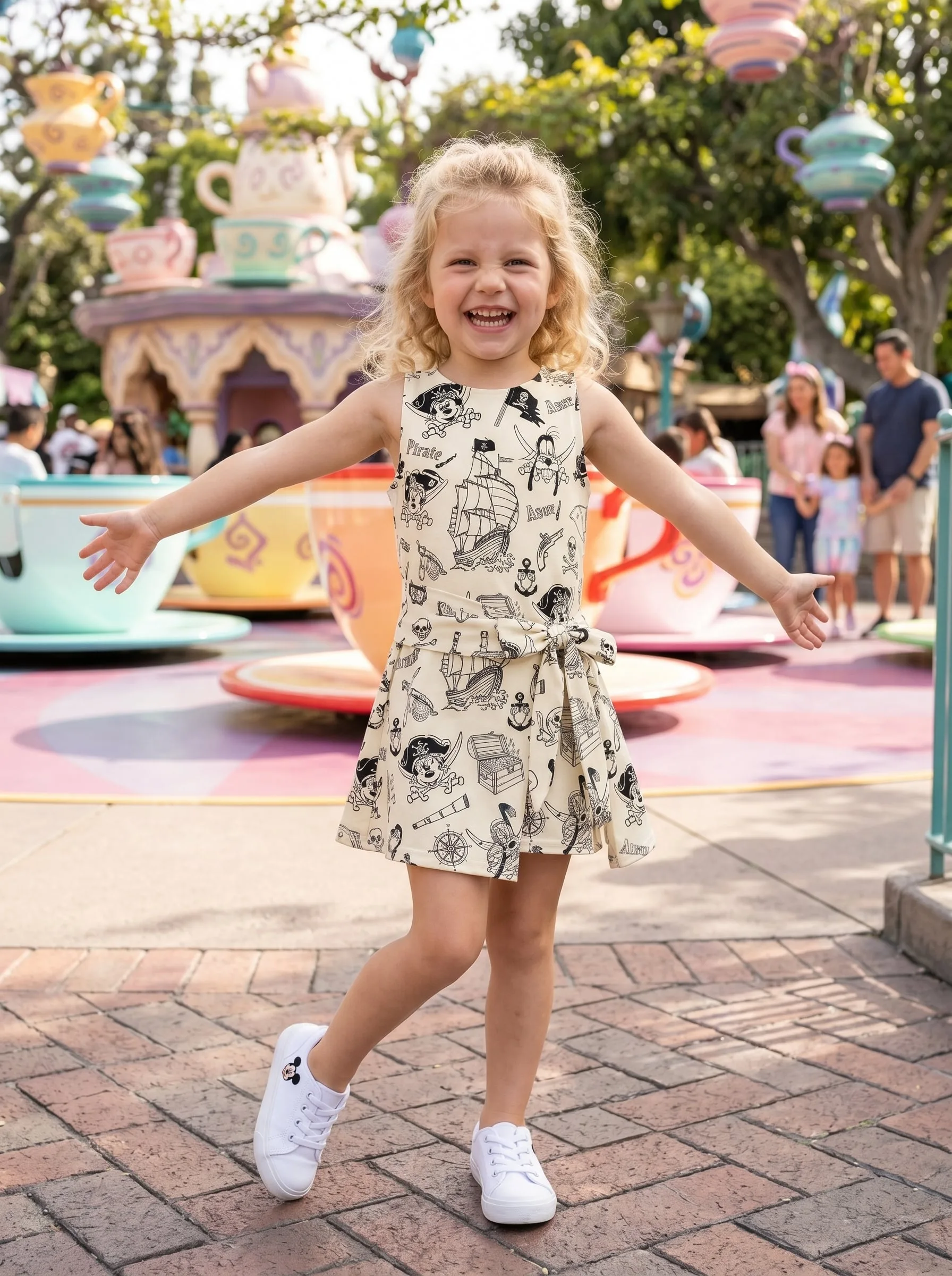 Pirate Mickey Tennis Dress Skirt, Disney Park Vacation Outfit, Pirate Mickey Skort Dress - Image 3