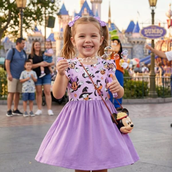 Mickey Halloween Twirl Dress, Disney Parks Outfit for Girls, Mickey's Not-So-Scary Halloween Dress
