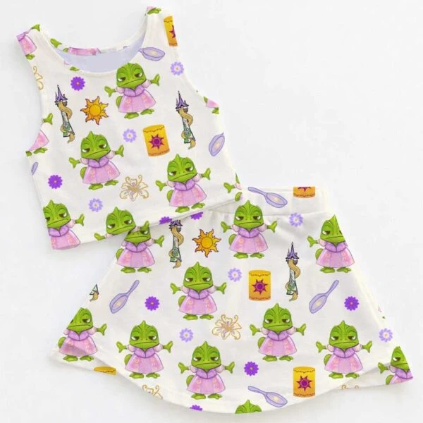 Disney Tangled Pascal Matching Mom and Me Dress Set, Princess Theme Park Family Vacation Outfit