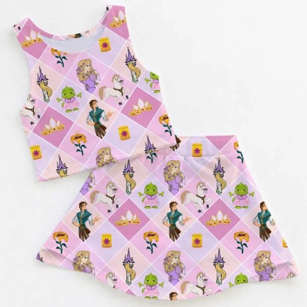 Disney Tangled Matching Mom and Me Dress Set, Rapunzel Theme Park Family Vacation Outfit