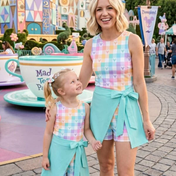 Mickey Checkered Pastel Tennis Dress, Mickey Ears Magic Kingdom Dress