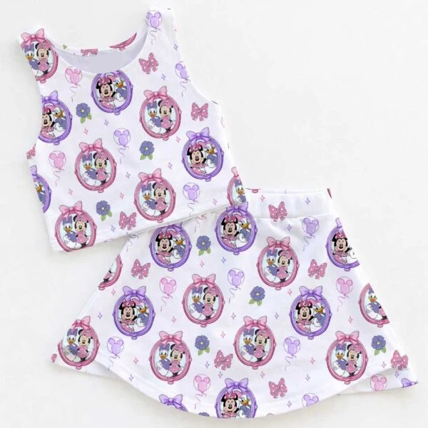 Disney Minnie Mouse & Daisy Duck Matching Mom and Me Dress Set, Cute Friends Theme Park Vacation Outfit