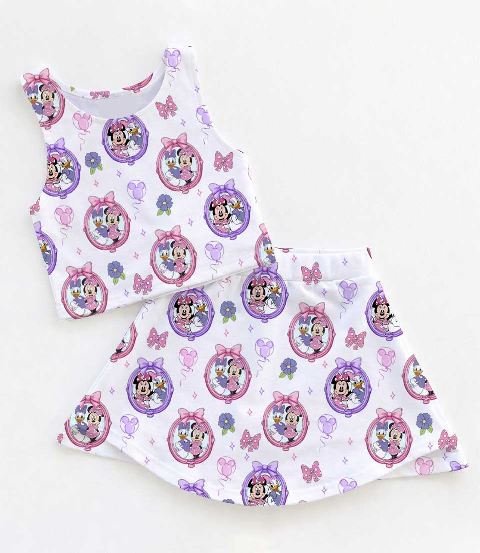 Disney Minnie Mouse & Daisy Duck Matching Mom and Me Dress Set, Cute Friends Theme Park Vacation Outfit