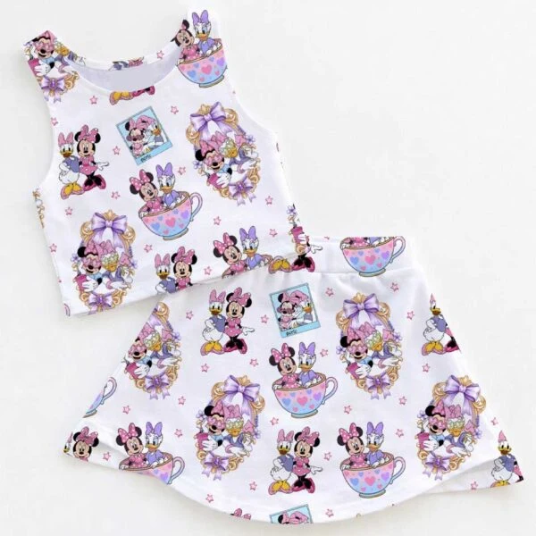 Disney Minnie Mouse & Daisy Duck Tea Party Matching Mom and Me Dress Set, Family Vacation Theme Park Outfit