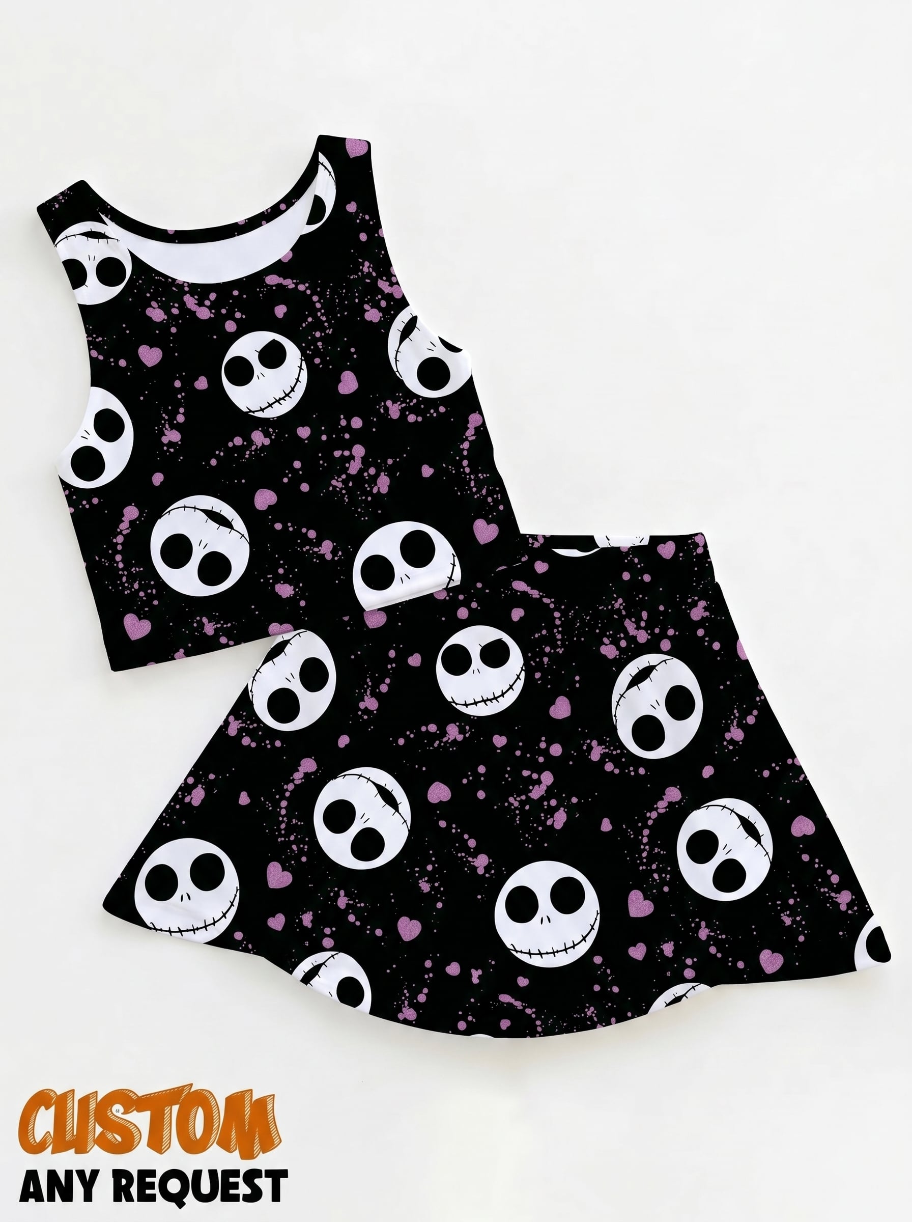Nightmare Before Christmas Jack Sally Set Dress, Disneyland Halloween Outfit Magic Kingdom Dress Set
