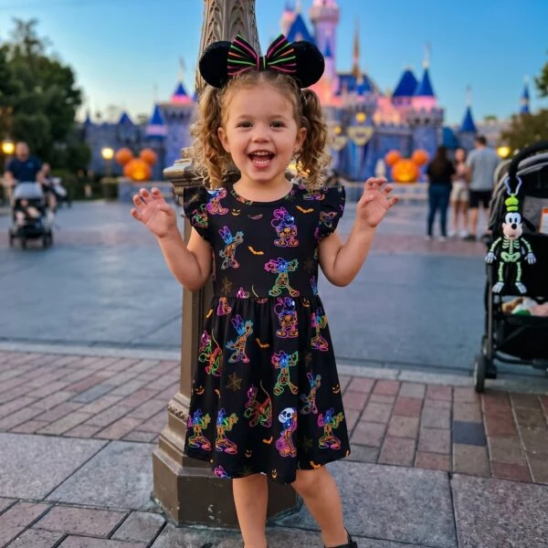 Nightmare Before Christmas Twirl Dress, Disney Parks Outfit for Girls, Disney Halloween Dress