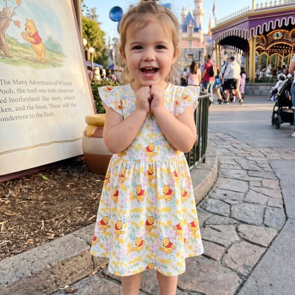 Winnie The Pooh Twirl Dress, Disney Parks Outfit for Girls, Winnie The Pooh Dress
