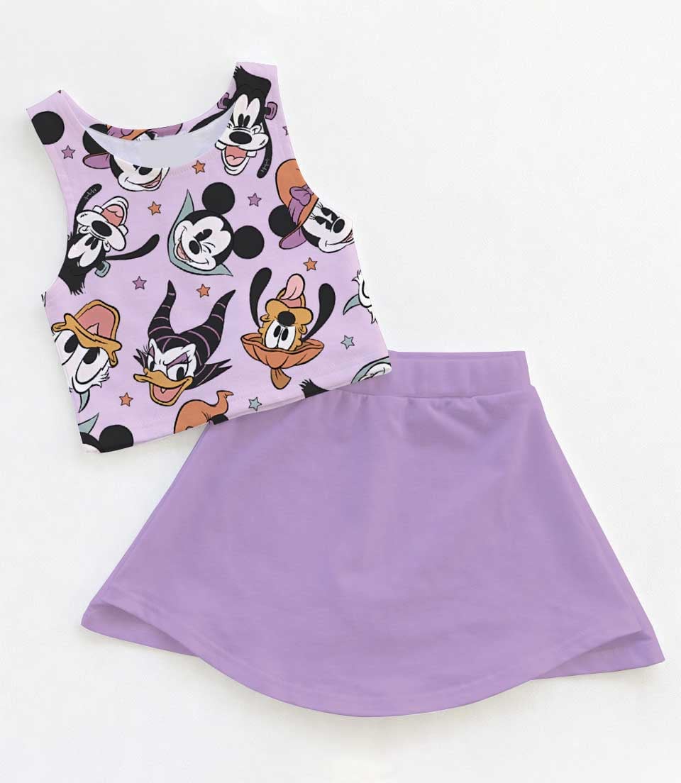 Disney Mickey Mouse Villains Purple Dress Set, Maleficent Ursula Cruella Family Matching Dress Set, Mom and Me Halloween Vacation Outfit Costume