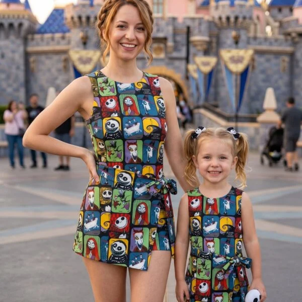 Nightmare Before Christmas Tennis Dress Skirt, Disney Halloween Park Vacation Outfit, Jack Skellington Skort Dress