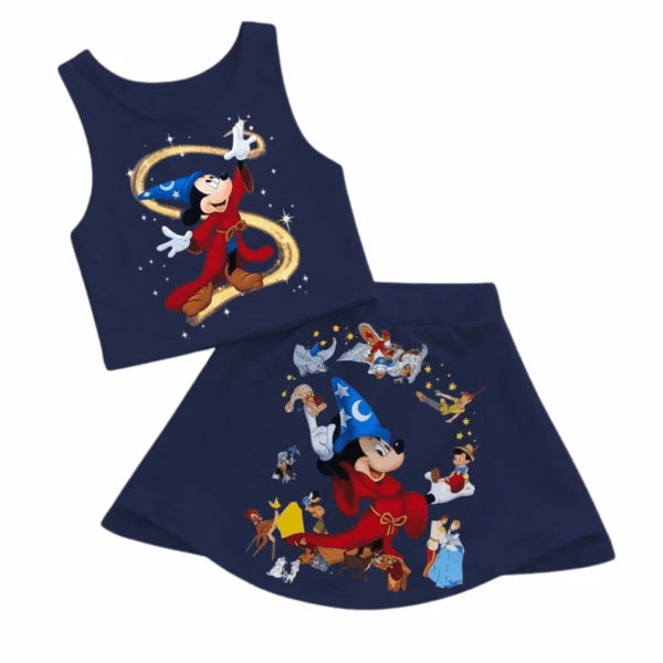 Sorcerer Mickey Matching Dress Set, Mom And Me Outfit, Disney Park Vacation Clothes