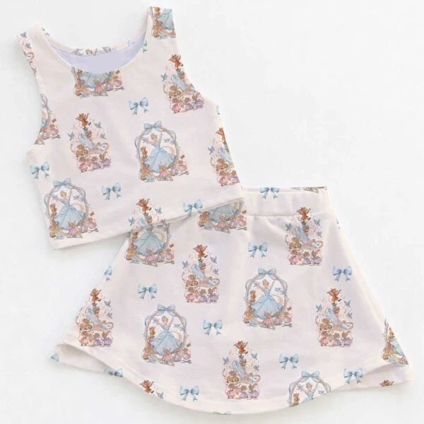Disney Cinderella Princess Dress Set, Blue Fairy Tale Cinderella Family Matching Dress Set, Mom and Me Royal Vacation Outfit Costume