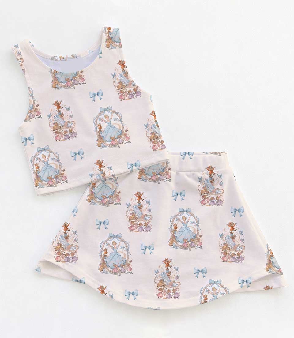 Disney Cinderella Princess Dress Set, Blue Fairy Tale Cinderella Family Matching Dress Set, Mom and Me Royal Vacation Outfit Costume