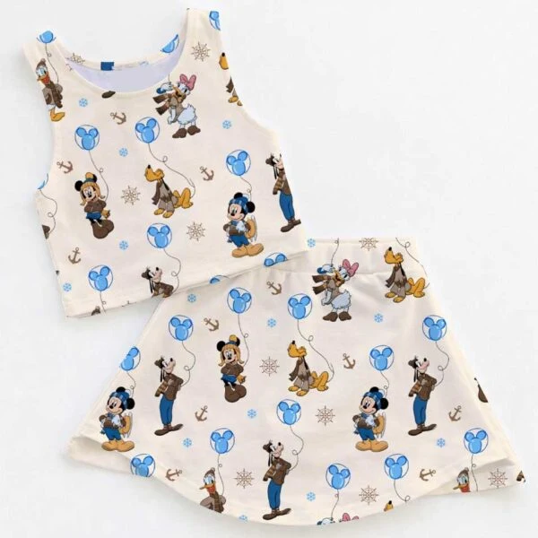 Disney Donald Duck and Friends Matching Mom and Me Dress Set, Nautical Theme Family Vacation Outfit