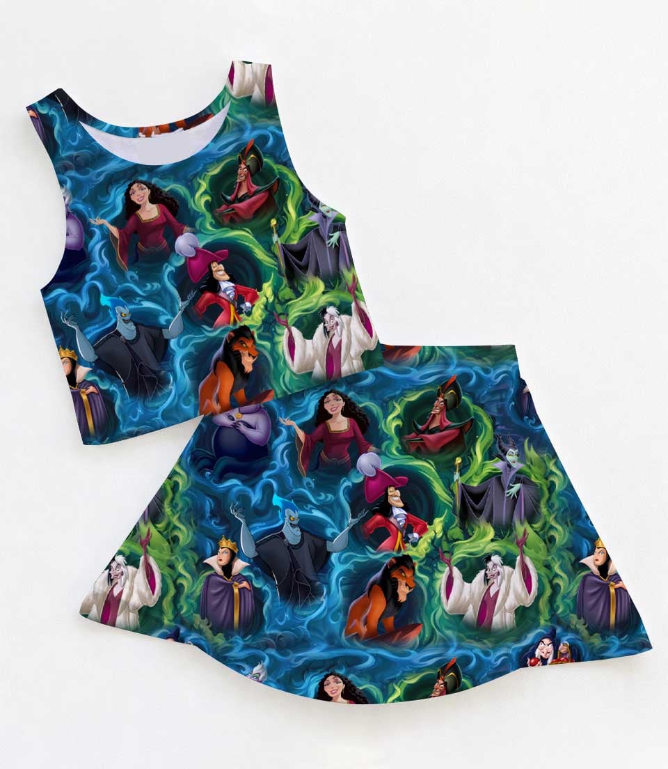 Disney Villains Matching Mom and Me Dress Set, Halloween Theme Park Family Vacation Outfit