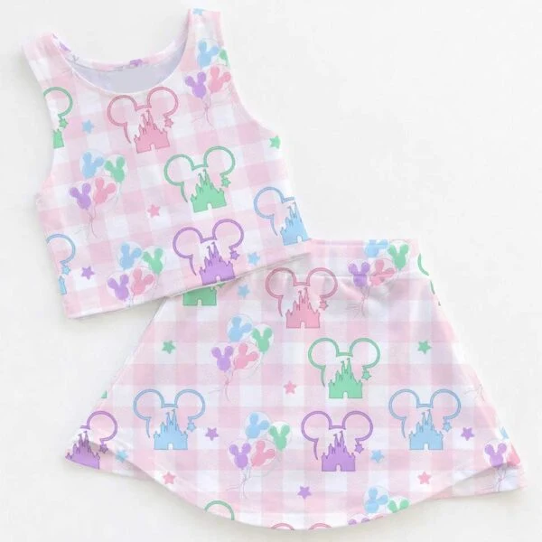 Pastel Mickey Silhouette Matching Mom and Me Dress Set, Disney Family Vacation Theme Park Outfit