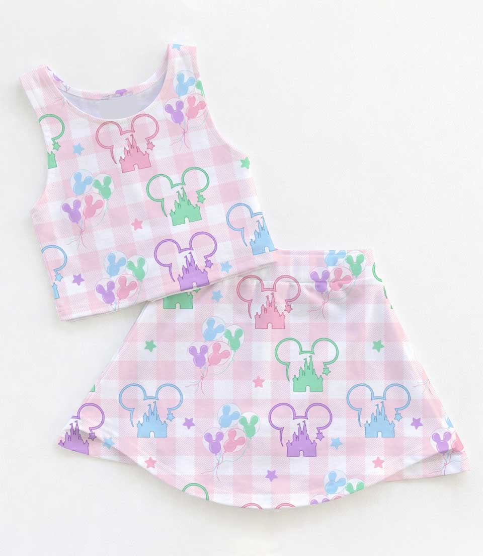Pastel Mickey Silhouette Matching Mom and Me Dress Set, Disney Family Vacation Theme Park Outfit