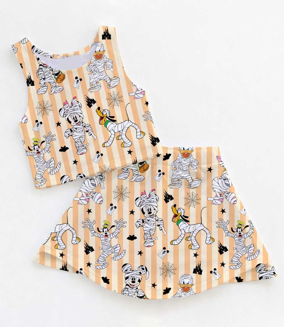 Disney Halloween Mummy Friends Matching Mom and Me Dress Set, Spooky Theme Park Family Vacation Outfit