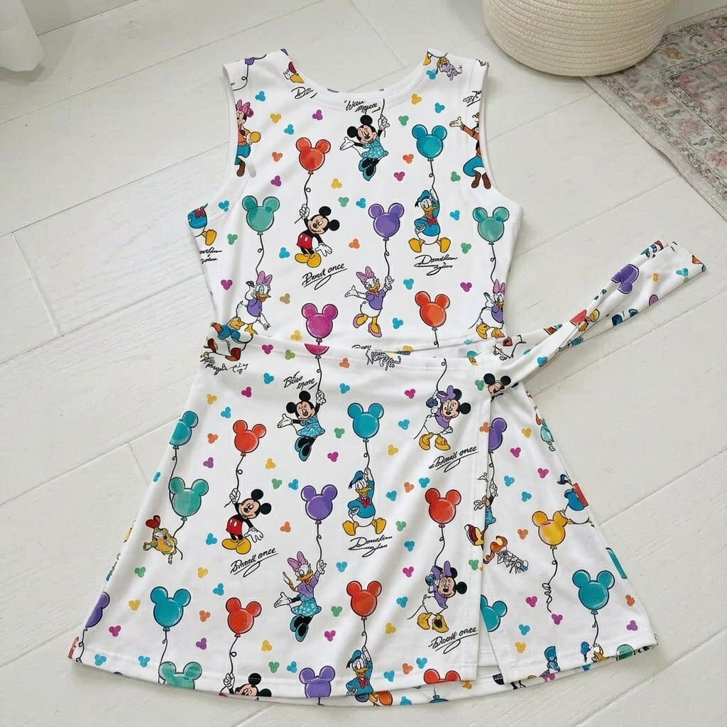 Classic Disney Characters Tennis Dress Skirt, Disney Park Vacation Outfit, Disney Characters Skort Dress