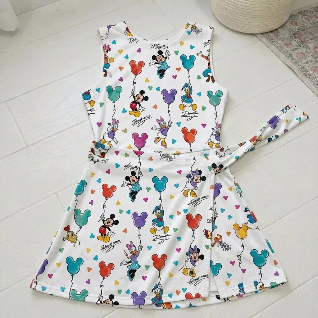 Classic Disney Characters Tennis Dress Skirt, Disney Park Vacation Outfit, Disney Characters Skort Dress