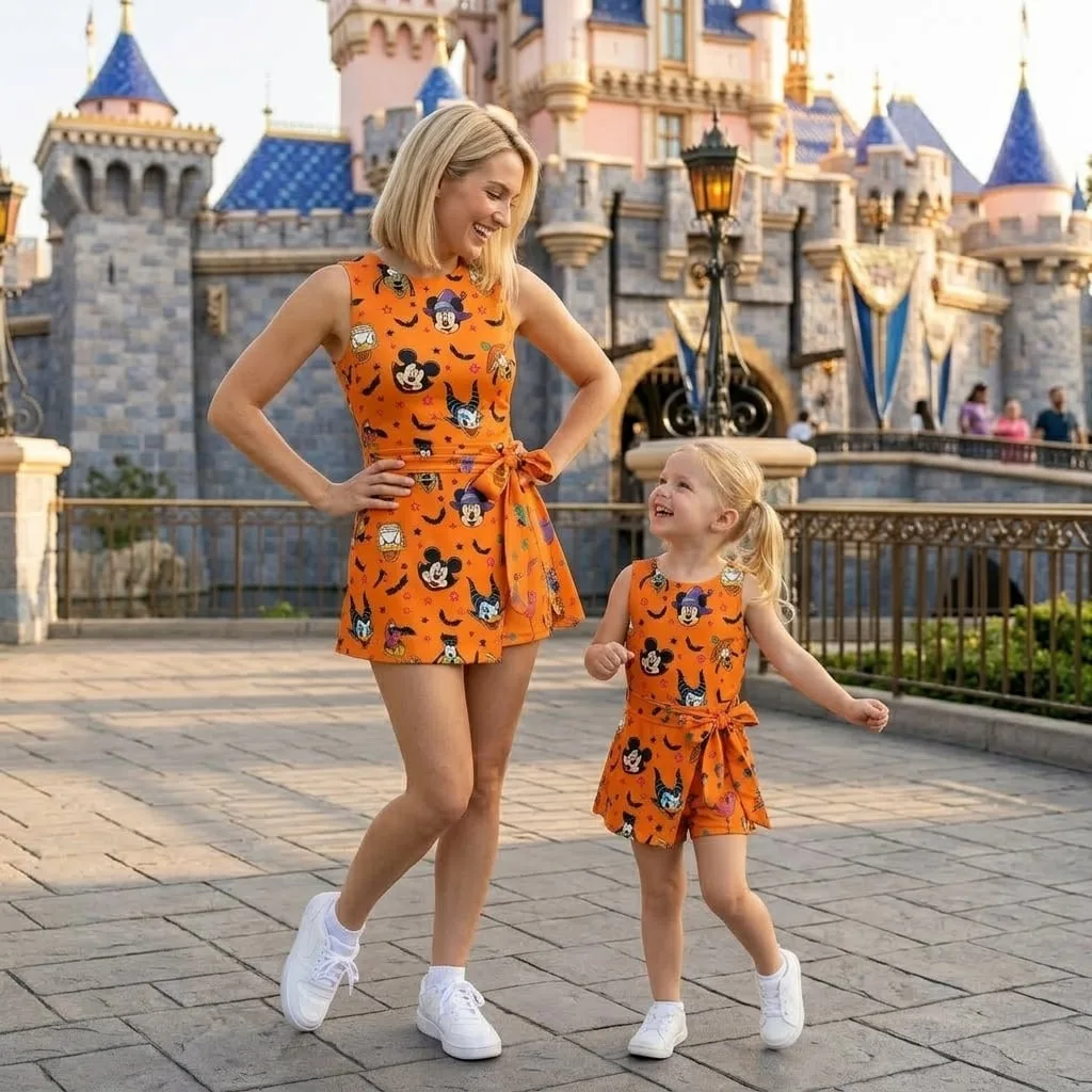 Halloween Mickey & Friends Tennis Dress Skirt, Mickey Minnie Matching Halloween Outfit